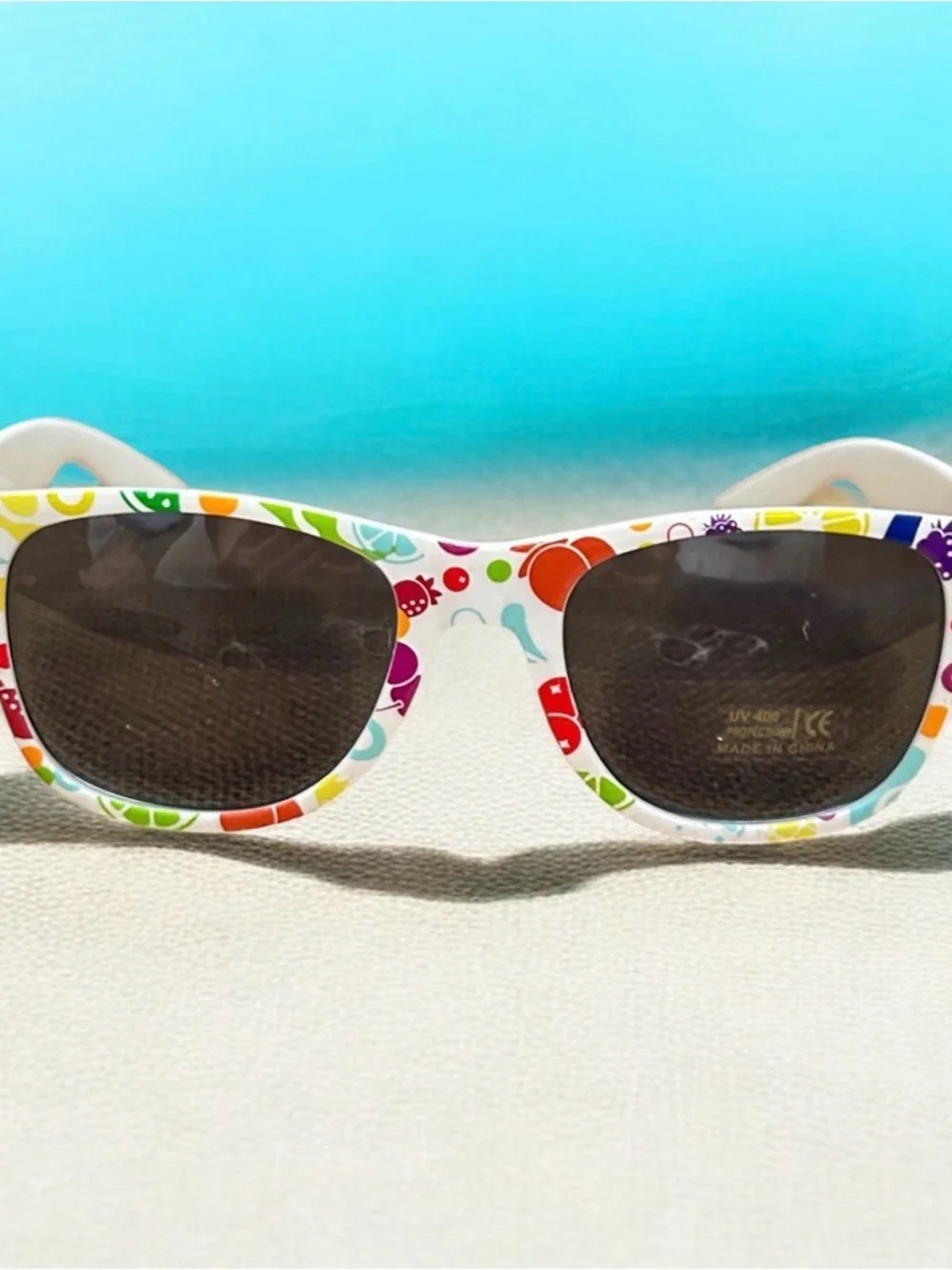 NWT Set of 6 mat unisex Carbliss Floral Print White Sunglasses - Fun Shades
